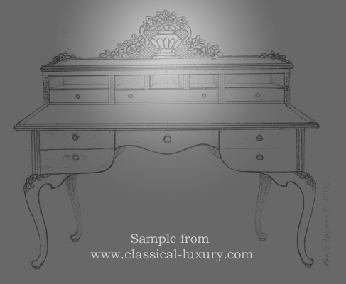 Neoclassical Desk by Akvile Lawrence